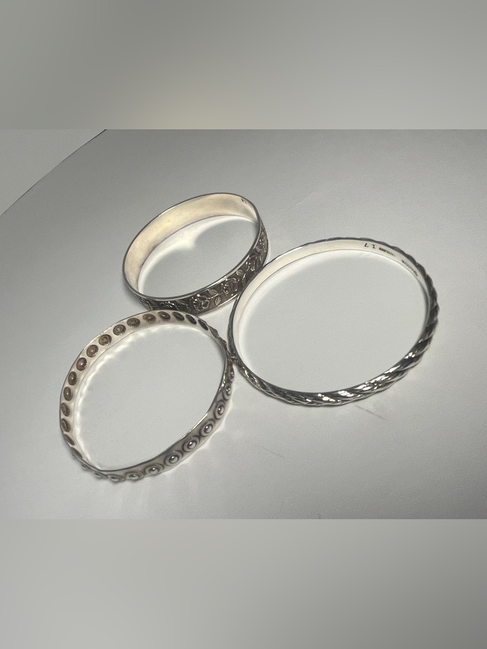 STERLING SILVER | Set of Three Bracelets | 61g Total Weight | Vintage, See Desc.